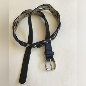 Black Studded Braided Belt